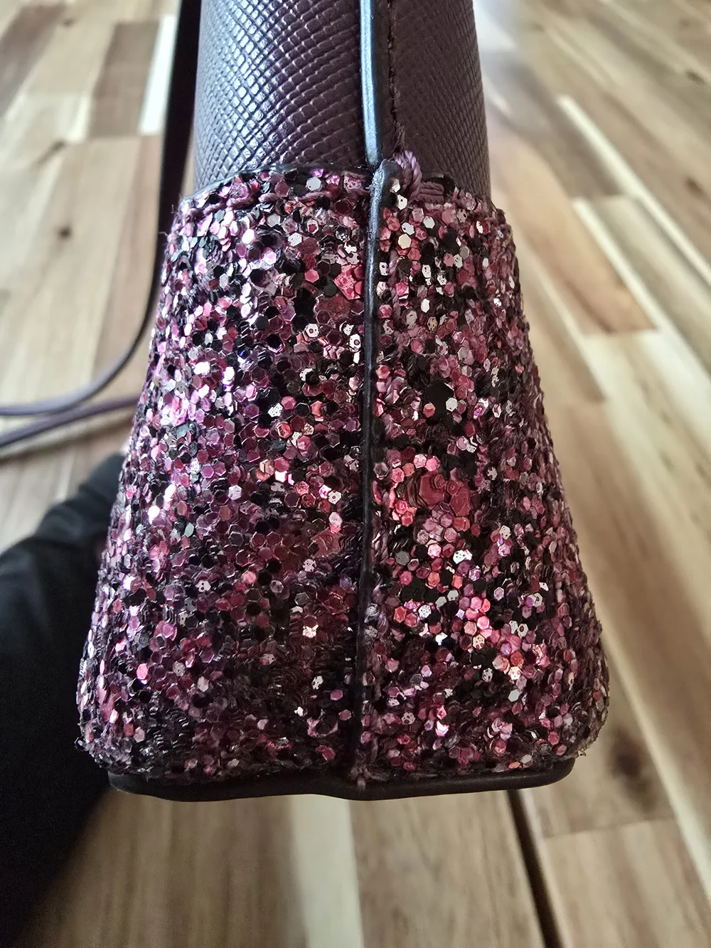 kate spade Plum Two-Tone Glitter Crossbody